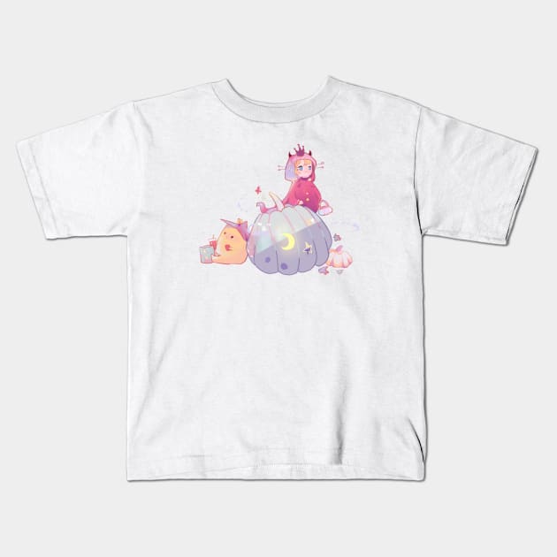 Halloween Kids T-Shirt by Miya Gu Art